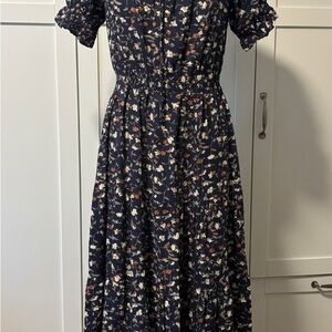 Elegant Floral Long Sleeve Dress